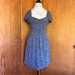 Anthropologie Deletta Caledonia Cut-out Blue Dress Size Medium NWT